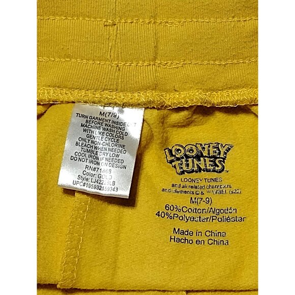 Looney Tunes Juniors' Graphic Jogger Pants Size M (7-9) Color Gold - Picture 4 of 4